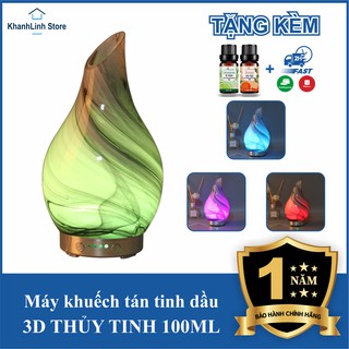 Xả Kho 3 Ngày - Tặng Tinh Dầu - Đèn Xông Tinh Dầu -  Máy Khuếch Tán Tinh Dầu Hình Lọ Hoa 3d Vát Hình Xoắn Xám