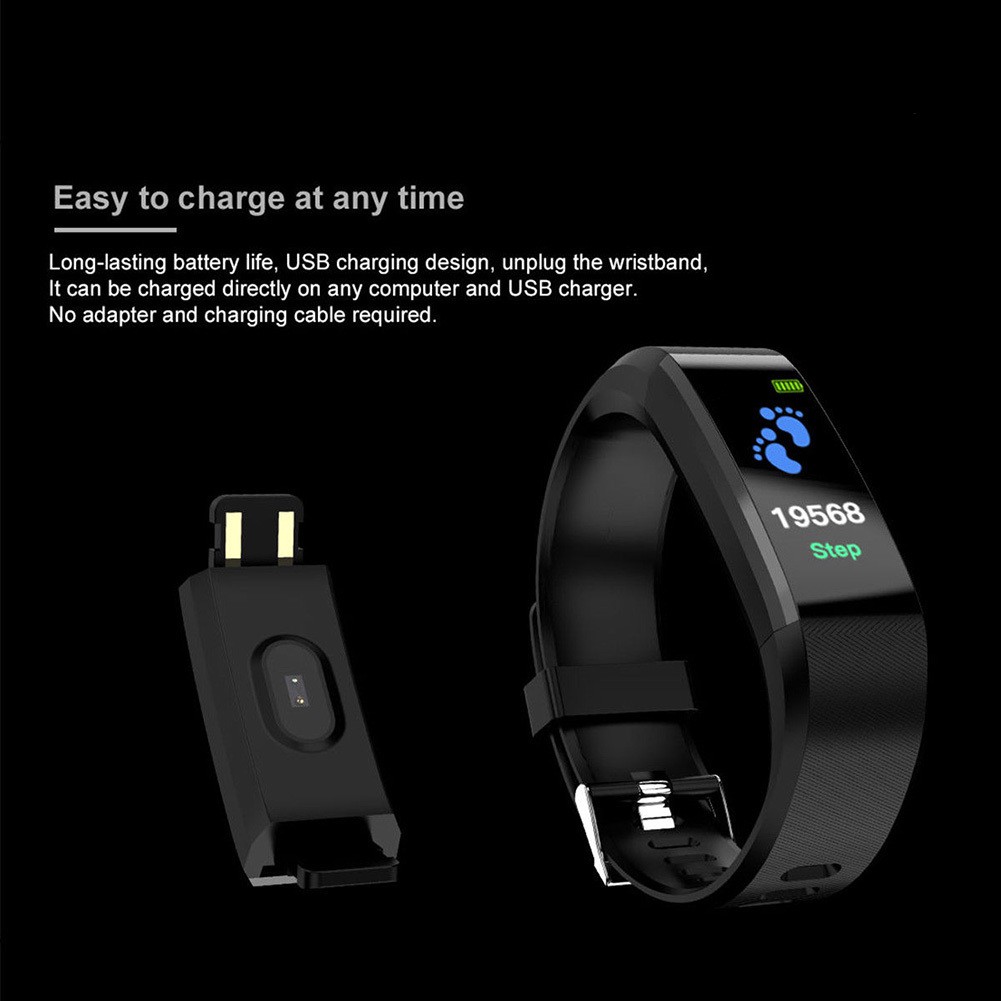 🇻🇳🔥Top sale🔥Mancocostore Blood Pressure Oxygen Heart Rate Fitness Smart Watch Sports Wrist Band Bracelet