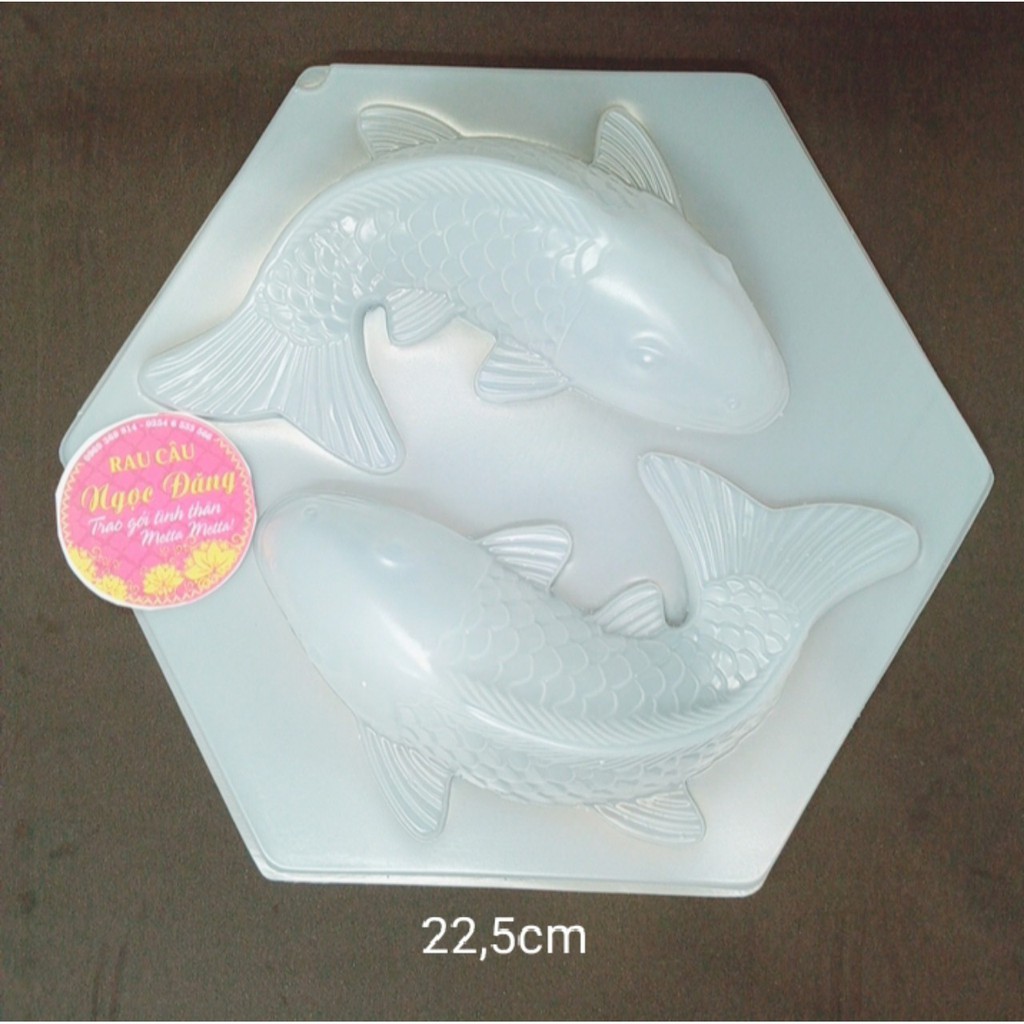 Khuôn cá chép, cá koi, các loại cá và sen. Mẫu mã, kích thước, chi tiết sắc nét. Nhựa PP, an toàn thực phẩm