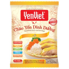 CHÁO YẾN VIỆT THÙNG 30 GÓI MẪU MỚI VỊ THỊT BẰM, GÀ, CHAY RAU NẤM