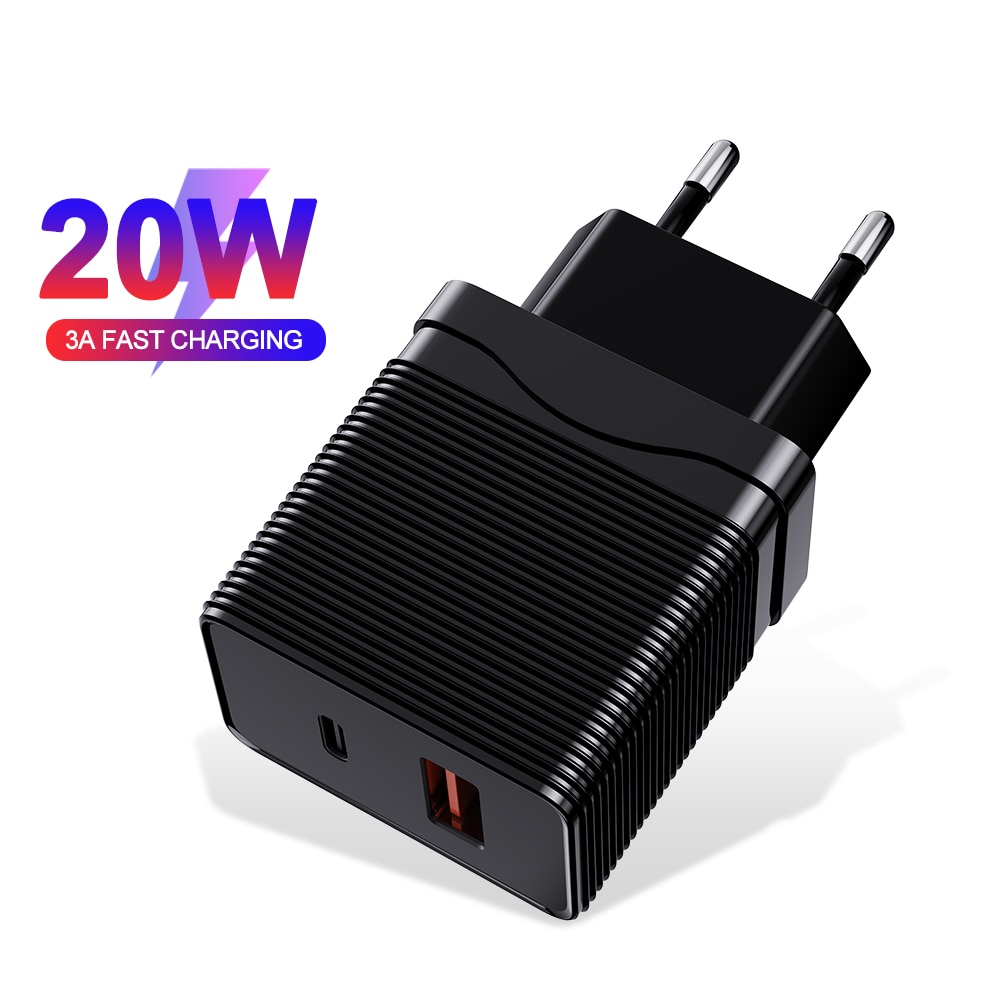 Bộ sạc nhanh Rock Wall Charger QC 3.0 4.0 20W phích cắm Châu Âu cho điện thoại Samsung Xiaomi