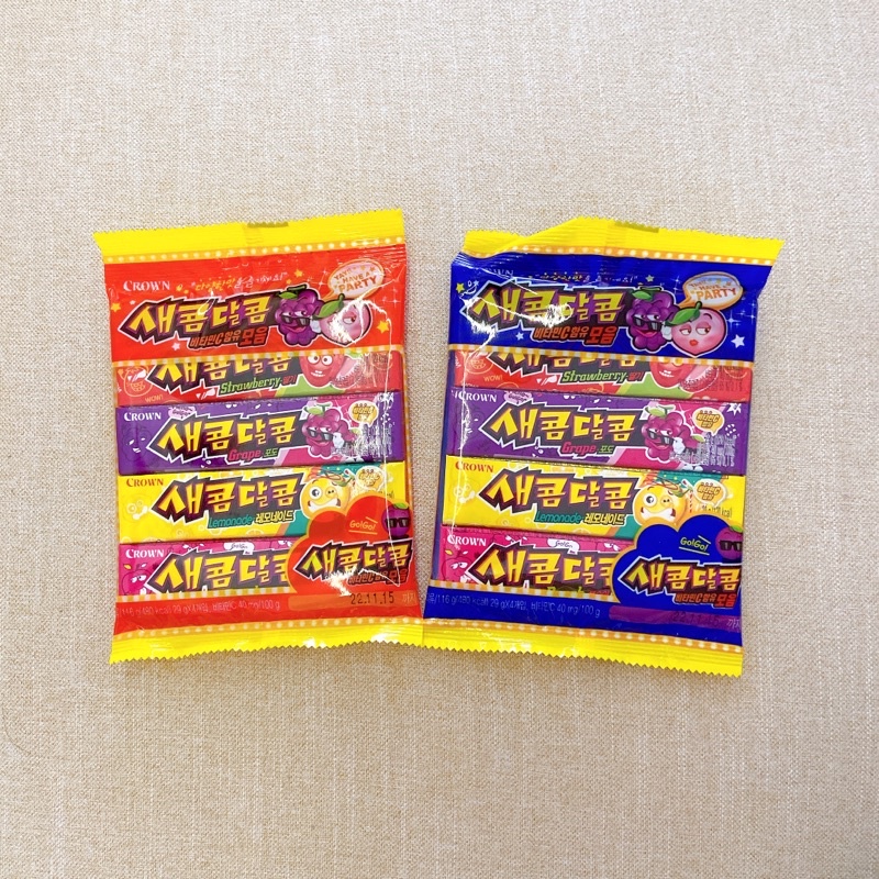 Ăn vặt Hàn Quốc các loại. Pepero và Kẹo dẻo 빼빼로 새콤달콤