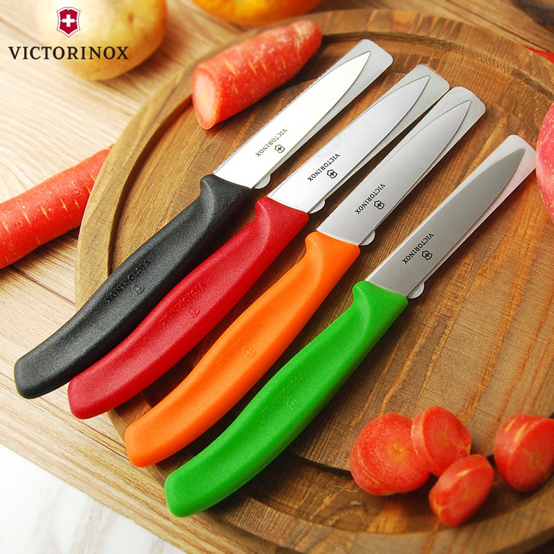 [THỤY SỸ] Dao gọt hoa quả Victorinox lưỡi thẳng 10cm cán nhựa nhiều màu