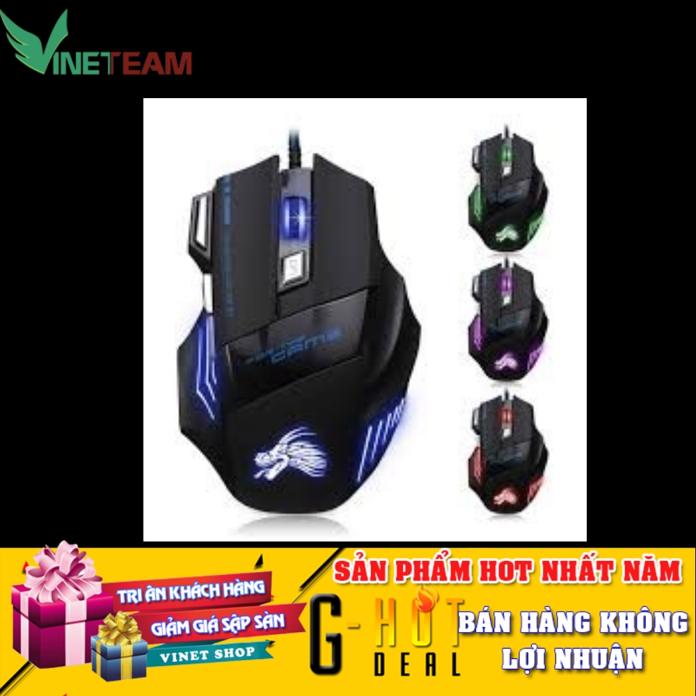 Chuột chơi game có dây Dragon X3 (Đen phối xanh) Hàng loại 1 dây dù siêu chắc -DC1250