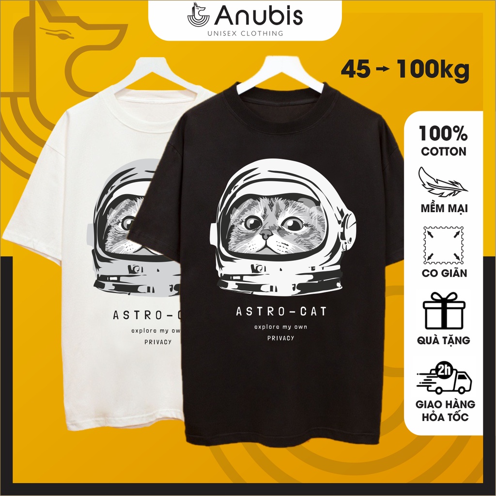 Áo Thun Unisex Mèo Phi Hành Gia ANUBIS STORE