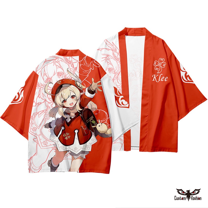 Áo Khoác Kimono Keqing Klee Fischl Eula Hutao Phong Cách Đường Phố Nhật Bản Dành Cho Nam Và Nữ