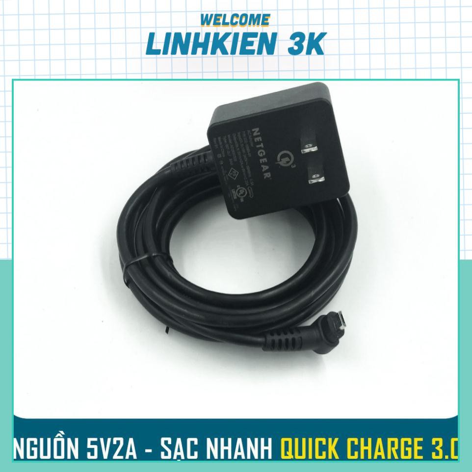 Nguồn Adapter 5V2A MicroUSB - Có sạc nhanh Quick Chager 3.0 ( Hãng Netgear )