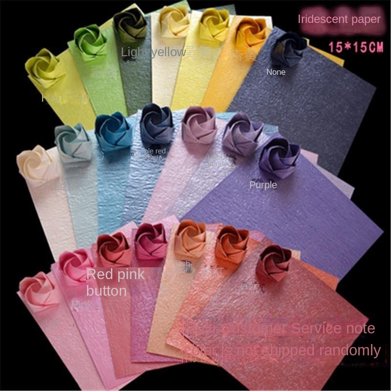Giấy Xếp Origami Kawasaki Hoa Hồng Nếp Nhăn Màu Đồ Thủ Công