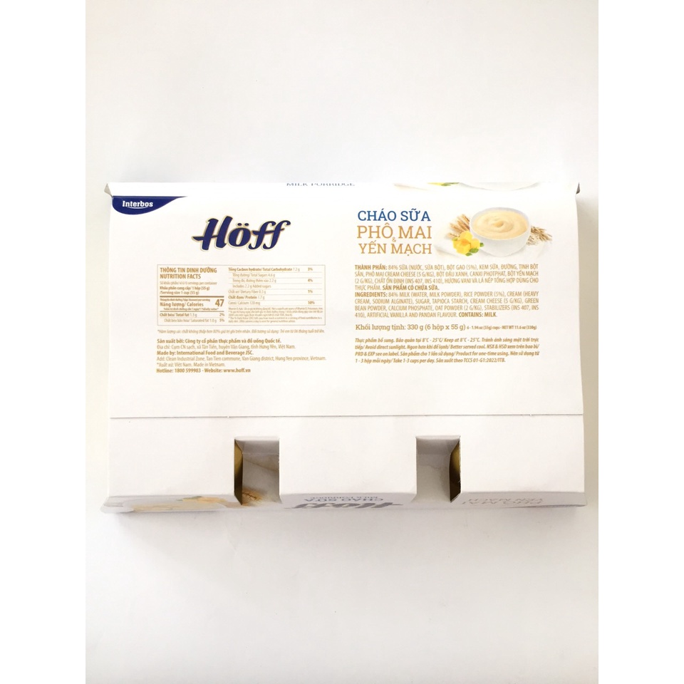 Cháo Sữa Phô Mai - Yến Mạch Hoff