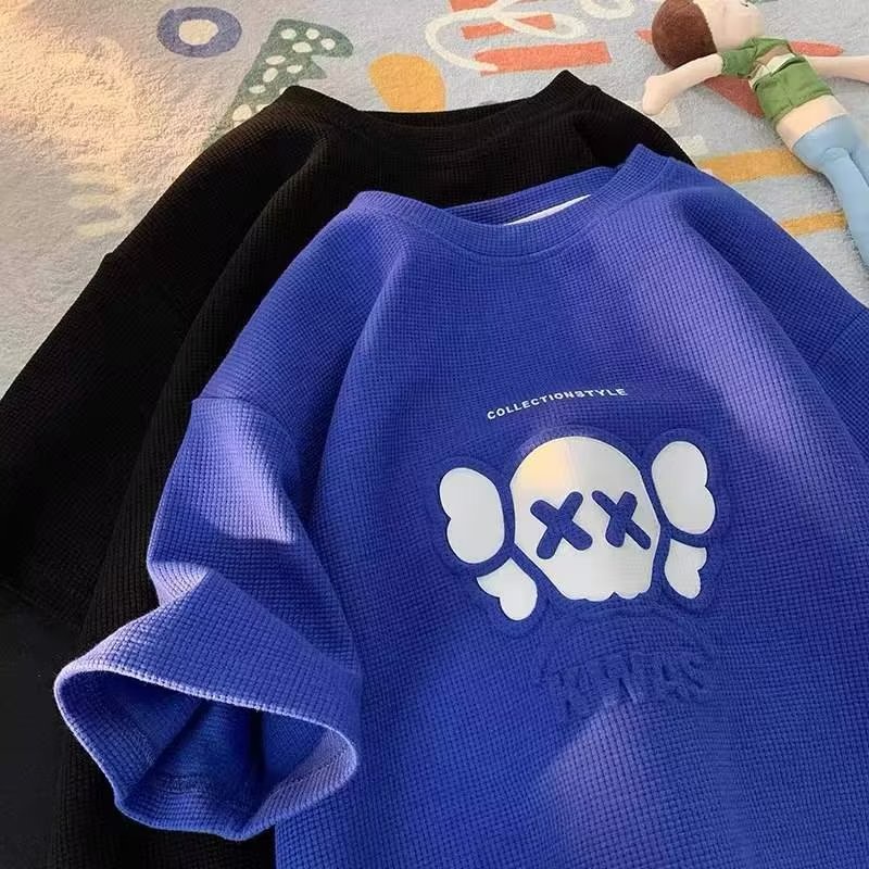 Áo Thun Tay Ngắn Dáng Rộng Thời Trang Mùa Hè Phong Cách Hàn Quốc Mới Cho Nam