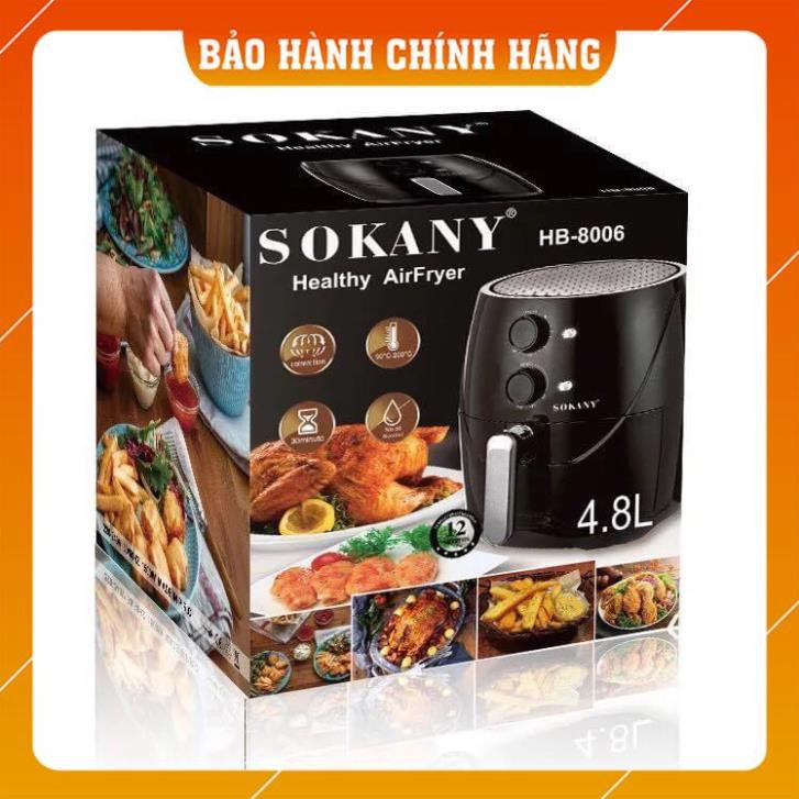 [CHÍNH HÃNG - FREE SHIP] NỒI CHIÊN KHÔNG DẦU CHÍNH HÃNG - DUNG TÍCH 5L - BẢO HÀNG 12 THÁNG - SONAKY