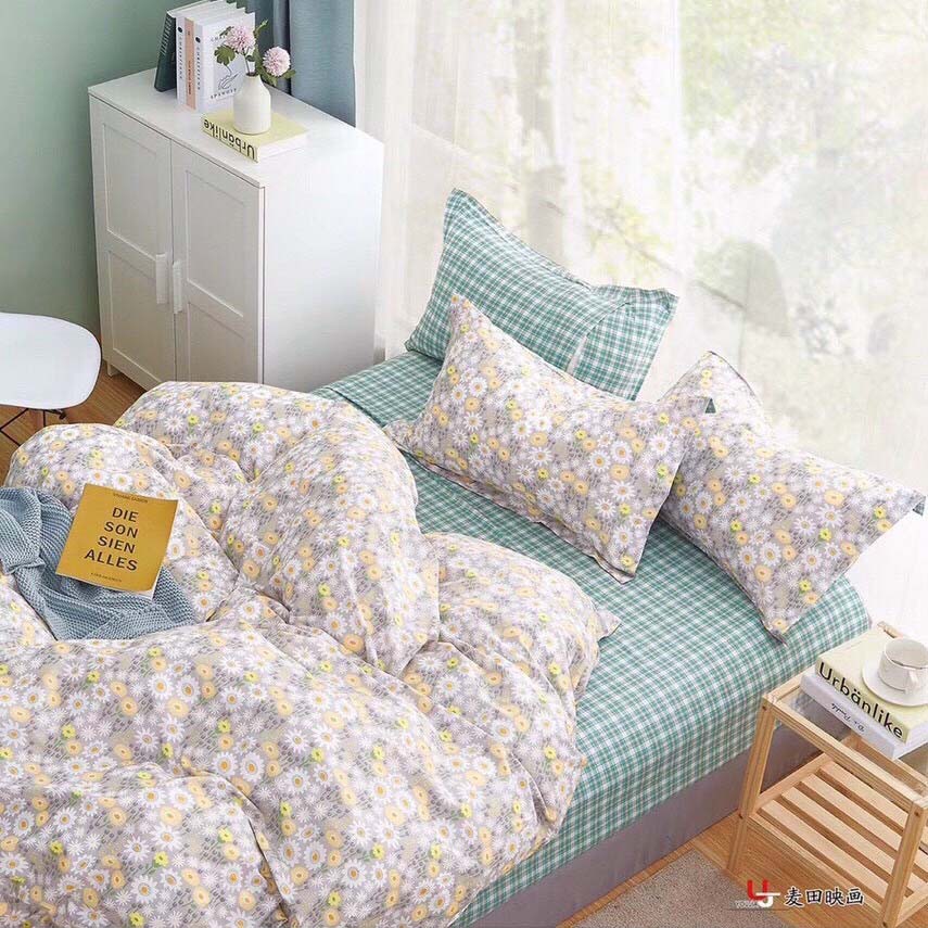 Bộ chăn ga gối cotton 100% Boss Decor mềm mại bo chun miễn phí