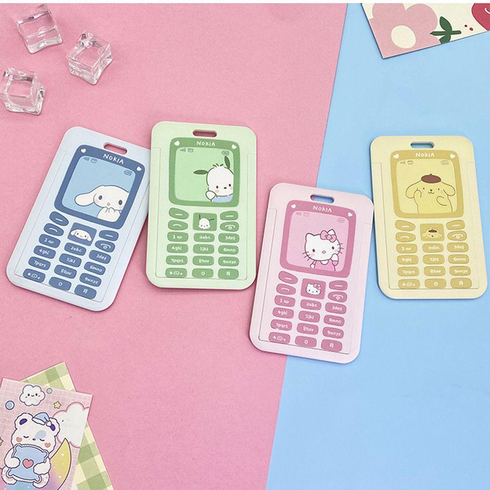Ốp Điện Thoại Da Pu Có Ngăn Đựng Thẻ / Dây Đeo Cổ / Móc Khóa Hình Mèo Kitty / Cinnamoroll Purin / AUGUSTINA Dễ Thương
