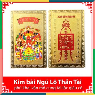 Kim Bài Ngũ Lộ Thần Tài | Thần Tài khai vận mở cung Tài Lộc