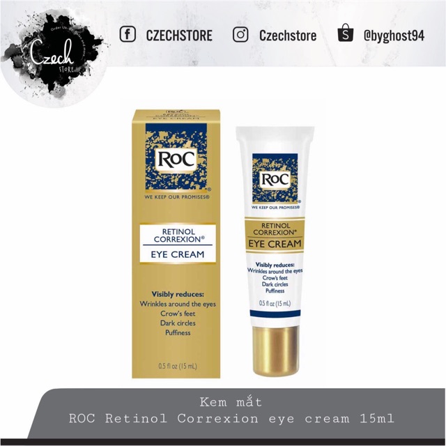 Kem Mắt RoC Retinol Correxion Eye Cream 15ml