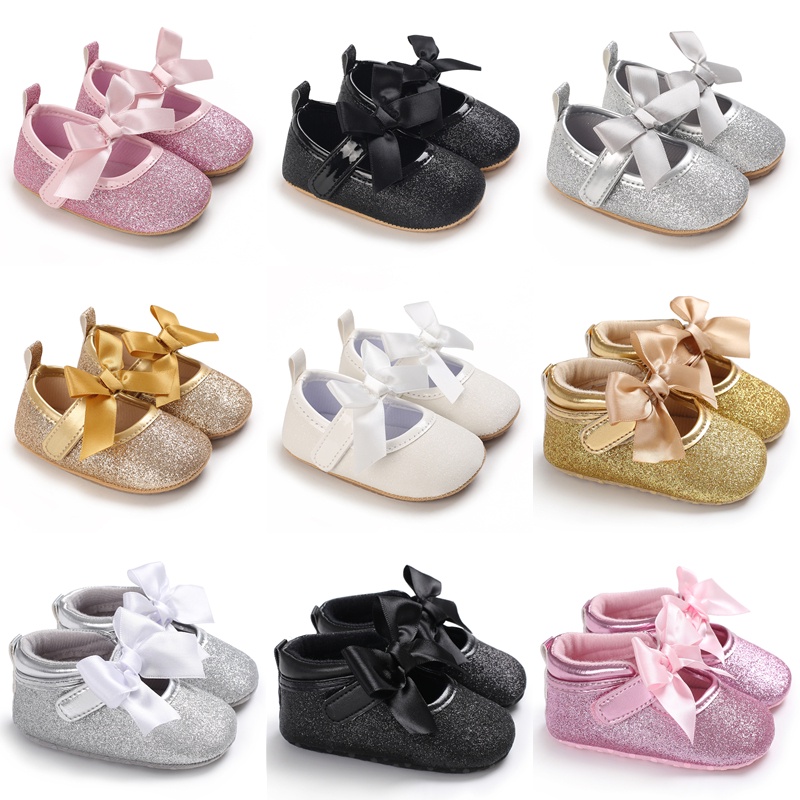 Giày Búp Bê Đế Mềm Đính Nơ Xinh Xắn Cho Bé Gái