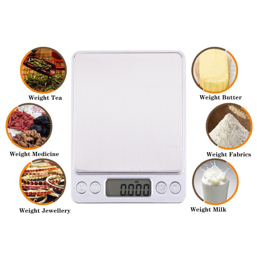 EKEZ 500/0.01G Cân Điện Tử Chính Xác Cân Nhà Bếp Kỹ Thuật Số