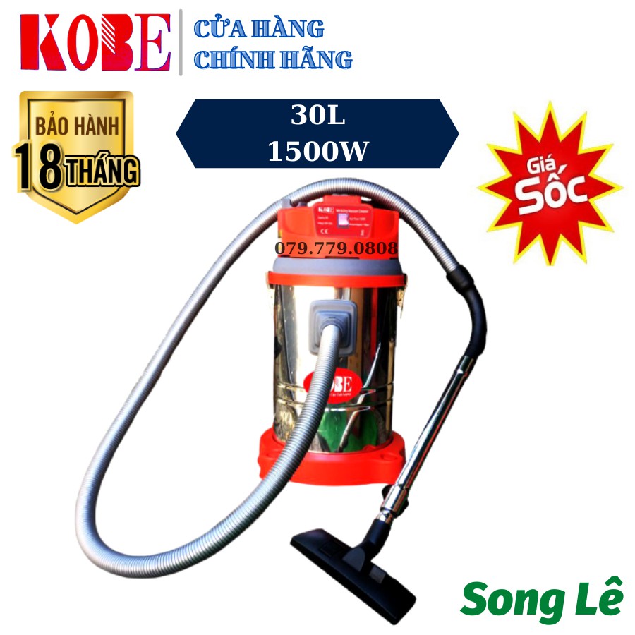 Máy Hút Bụi KOBE 30L công suất 1500W, hút bụi công nghiệp Nhật Bản