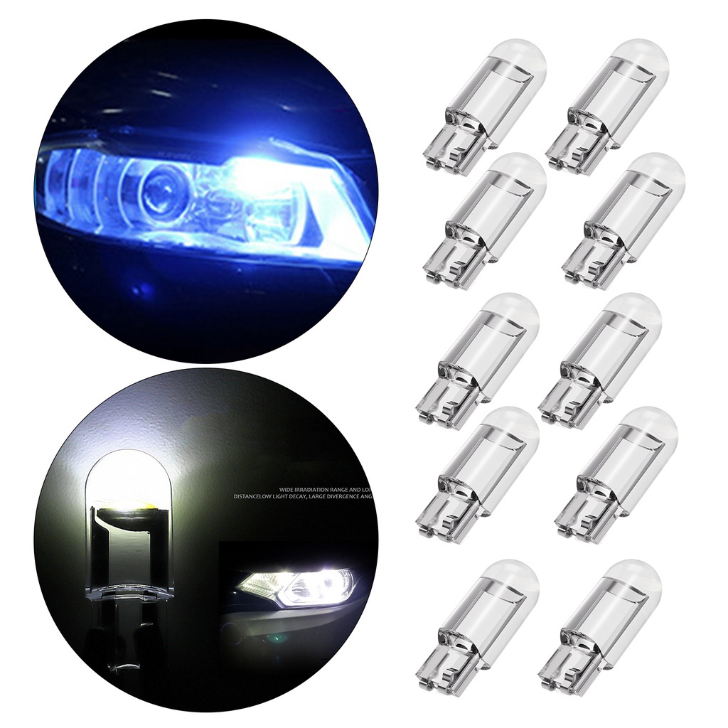 Bộ 10 Đèn Led T10 Cob 12v Ánh Sáng Trắng Cho Nội Thất Xe Hơi | BigBuy360 - bigbuy360.vn