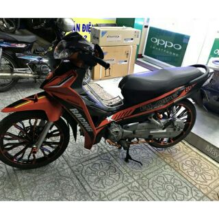 Tem trùm HONDA BLADE CAM ĐEN, đỏ đen mẫu mới theo yêu cầu