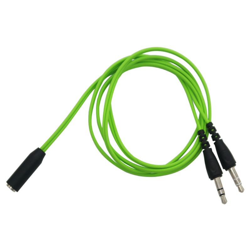 Dây Cáp Chia Tai Nghe 2 Đầu Cắm 3.5mm Dài 1m Tiện Dụng Cho Pc / Điện Thoại Thông Minh