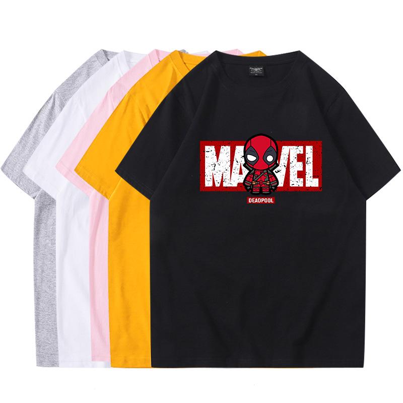 Áo thun cotton ngắn tay Unisex in hình Deadpool ngộ nghĩnh