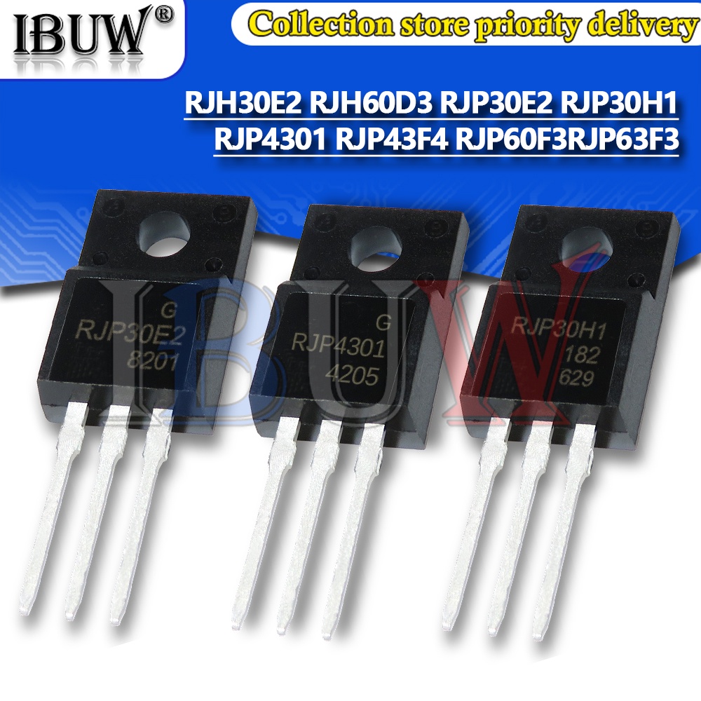 Bộ 10 Ống Pha Lê RJH30E2 RJH60D3 RJP30E2 RJP30H1 RJP4301 RJP43F4A RJP60F3 RJP63F3 RJP63F4A RJP63K2 SF10A400H TO220F TO-220E 302H 301