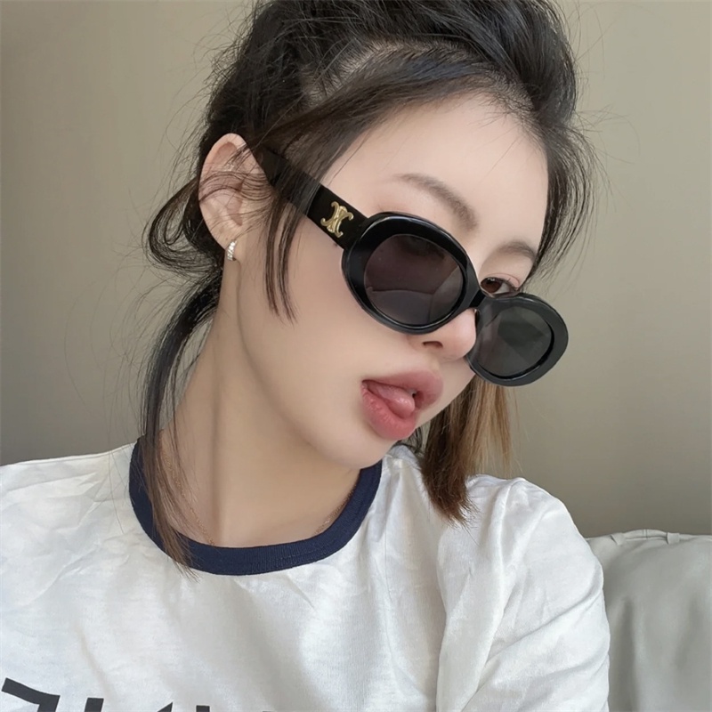 Kính Mát Hình Oval Chống Tia UV Thời Trang Hàn Quốc Cho Nữ Sự Bảo Vệ