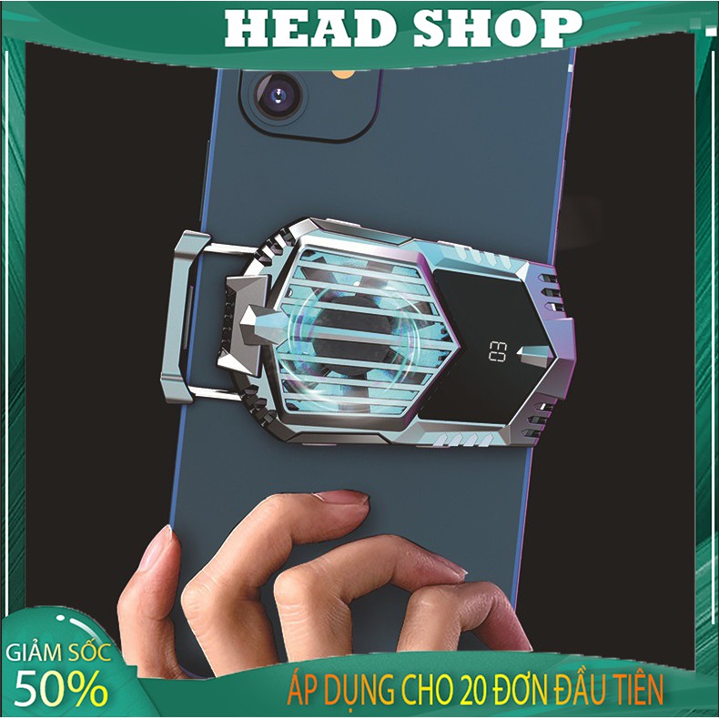 Quạt tản nhiệt gaming 2 PIN SẠC sò lạnh cho điện thoại X3A siêu mát HEAD SHOP
