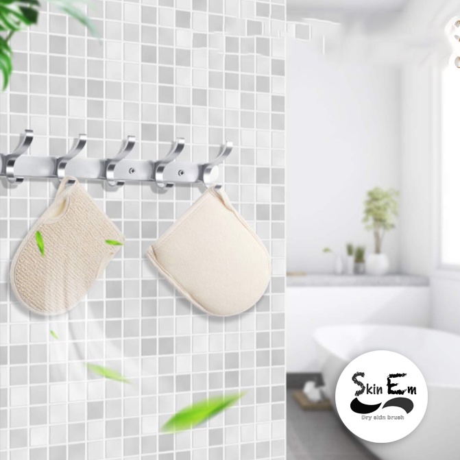 ❤️FREE SHIP❤️ 1 ĐÔI GĂNG TAY TẮM TẨY DA CHẾT SKIEM CHÍNH HÃNG CÓ MÓC B0157