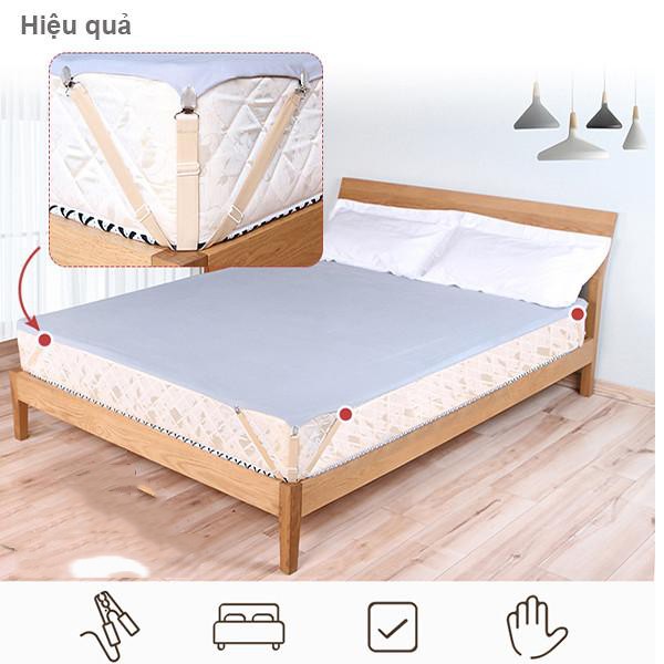 Set 4 kẹp ga giường chống xô dịch [ giao màu ngẫu nhiên ]