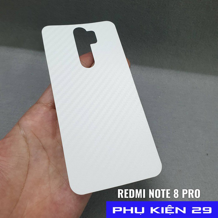 [Xiaomi Redmi Note 7/7 Pro/8/8 Pro] Dán lưng 3D vân Cacbon - Carbon