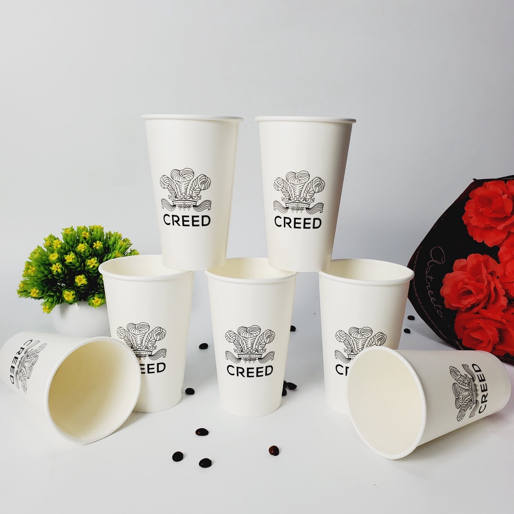 Set 50 cốc giấy 480ml CREED size 16oz siêu đẹp