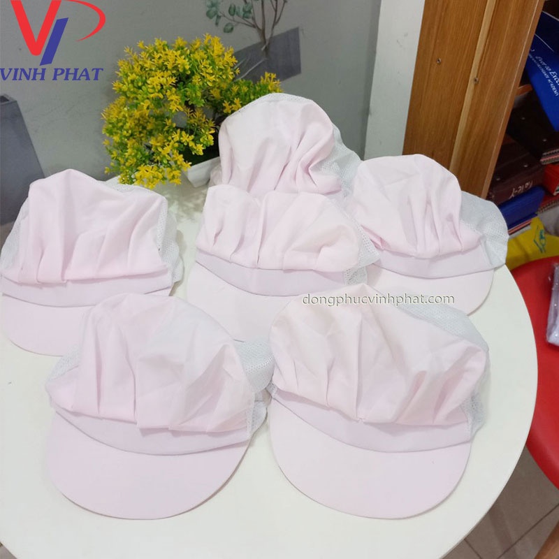Nón Lưới Trùm Tóc Công Nhân Màu Hồng, Mũ Trùm Đầu Bảo Hộ Sản Xuất