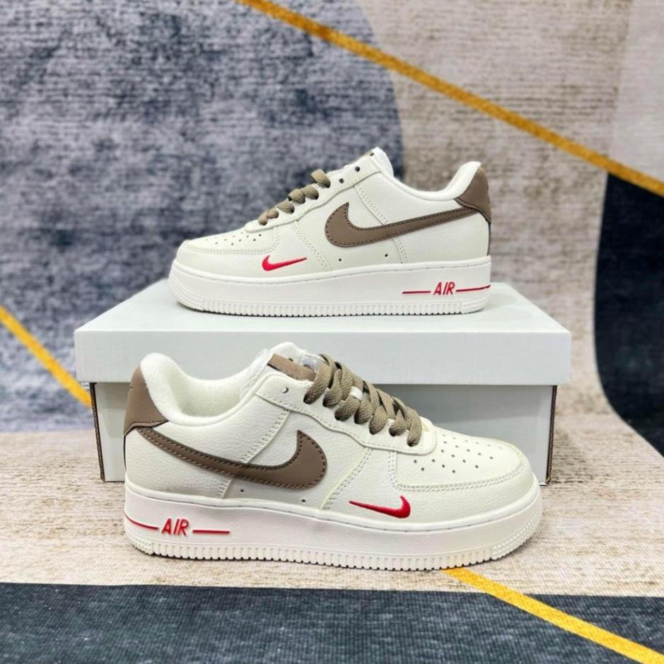 Giày _Nike_Air Force 1, AF1 Vệt Nâu Cổ Thấp Full Box Bill Phụ Kiện, Tặng Box Bảo Vệ