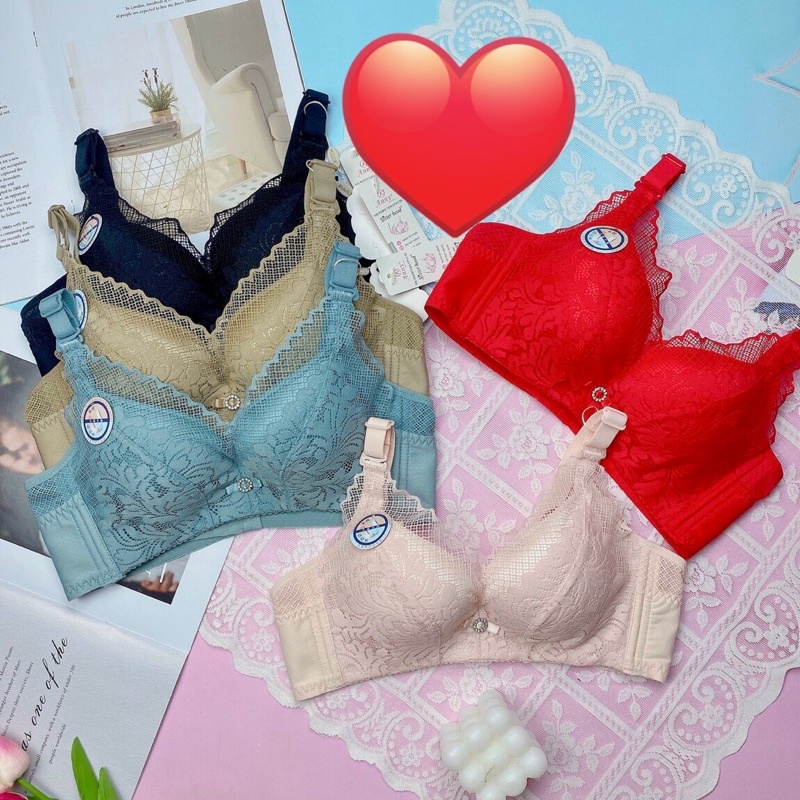 Áo lót ren không gọng , áo ngực Thái Lan mút vừa 2cm nâng ngực chống xệ ảnh thật Shop tự chụp a💯