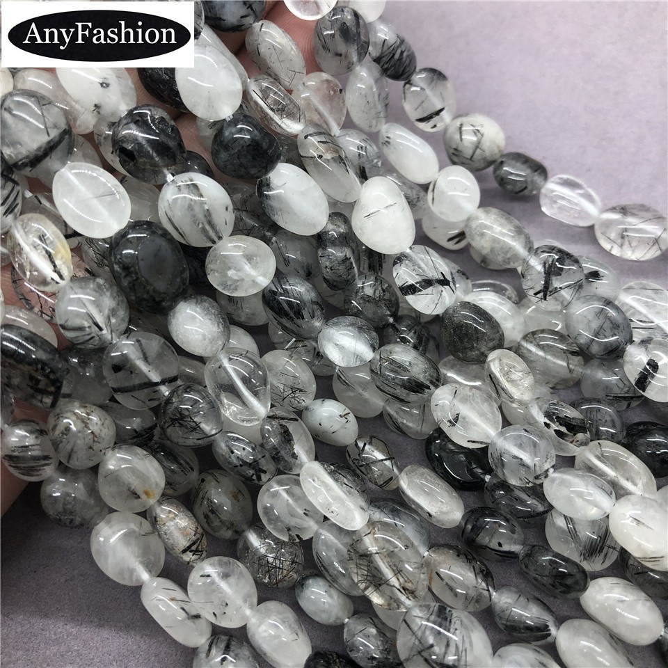 Đen Hạt Đá Thạch Anh Tự Nhiên diy Độc Đáo