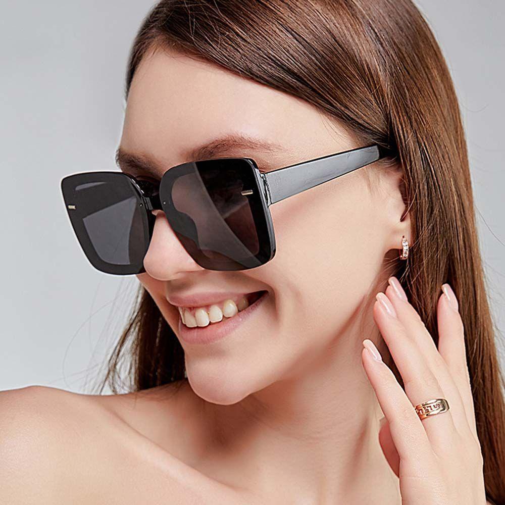 Kính Chống Nắng Hàn Quốc WMES15H Gọng Vuông Họa Tiết Da Báo Thời Trang Cho Nữ