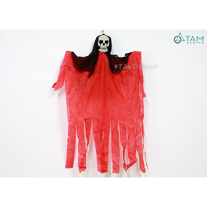 Mô hình con ma đầu lâu áo đỏ dài 70cm không tay TAN