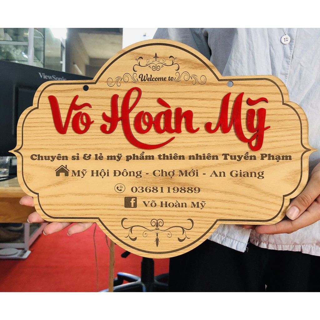 Bảng hiệu gỗ size 30x40cm - Thiết kế theo yêu cầu