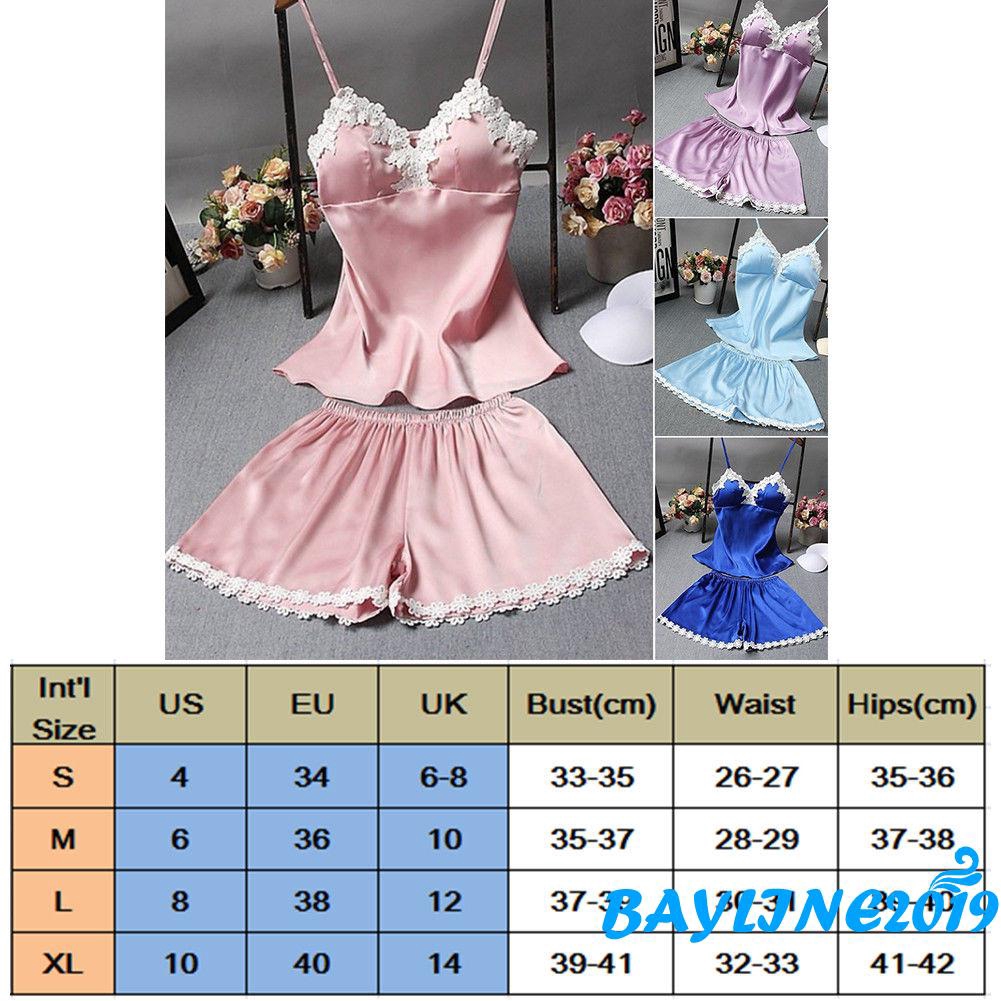 Đồ ngủ lụa satin phối ren quyến rũ cho nữ