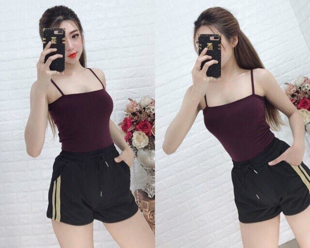 Áo 2 dây bản ngang cotton lụa đẹp | BigBuy360 - bigbuy360.vn