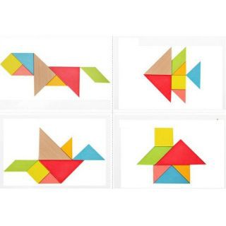 Đồ Chơi Xếp Hình Tangram 130 -180 Chi Tiết Cho Bé, đồ chơi phát triển trí tuệ dochoigo.vn