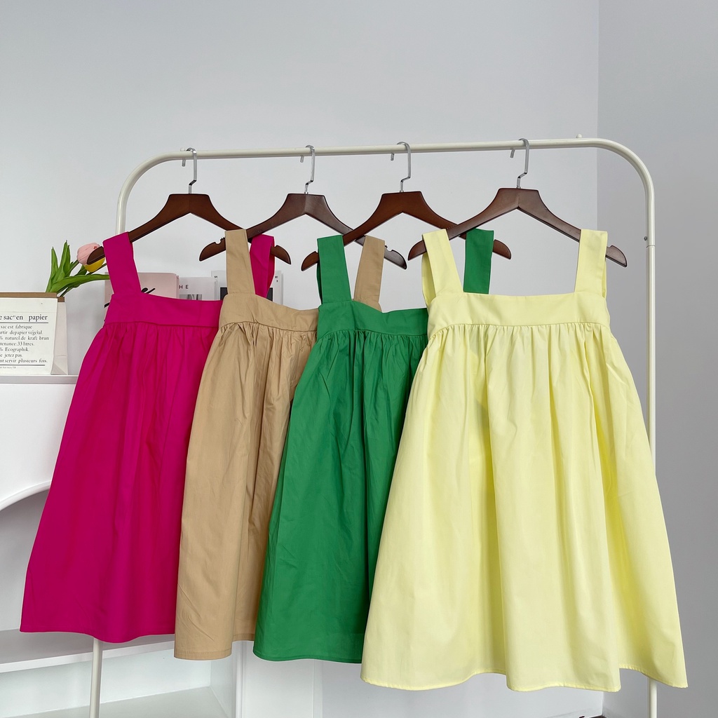 ĐẦM DÂY CÁCH ĐIỆU LƯNG SIÊU XINH HAI MÀU ĐEN NUDE - YIKO DRESS