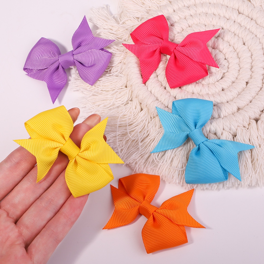 Set 10 Kẹp tóc KIDSBOWS đính nơ nhỏ màu sắc dễ thương thời trang cho bé gái