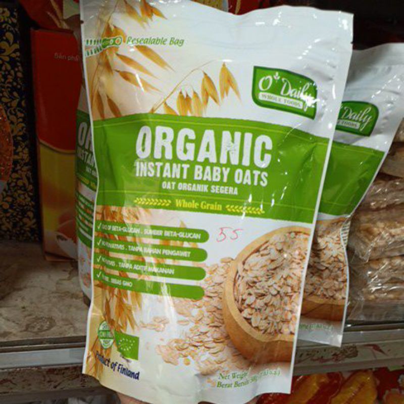 Yến mạch Organic Instant Baby Oats - O'Daily Foods (1 gói/500g)