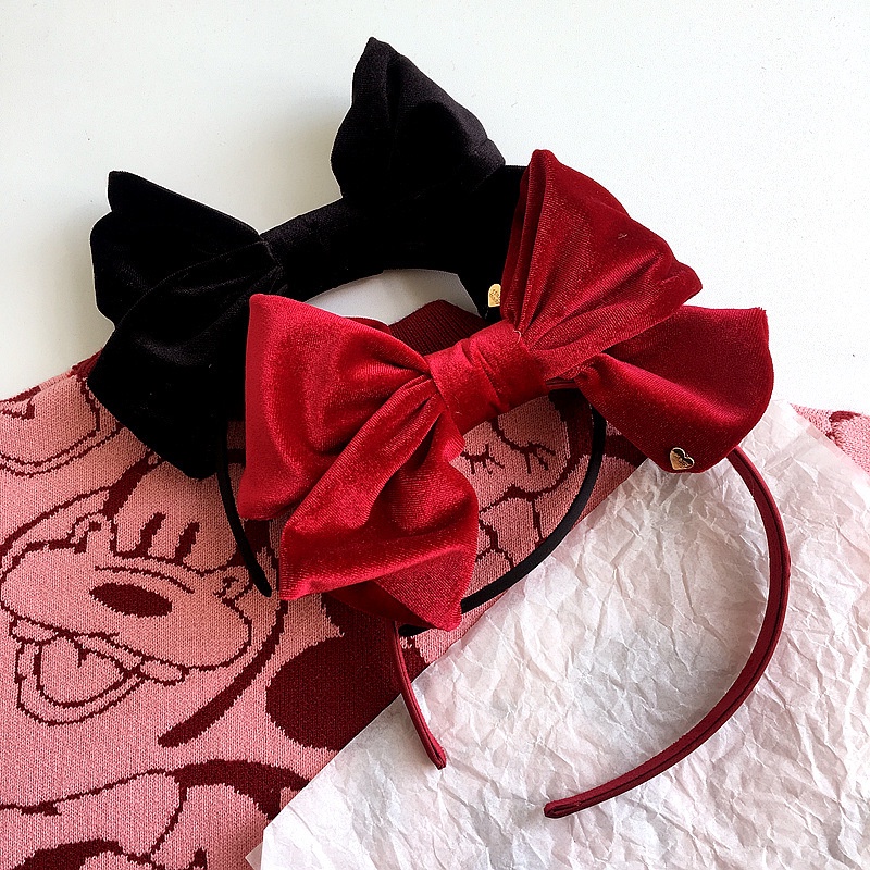 Băng Đô Nhung Thắt Nơ Thời Trang Mới Cho Bé Gái