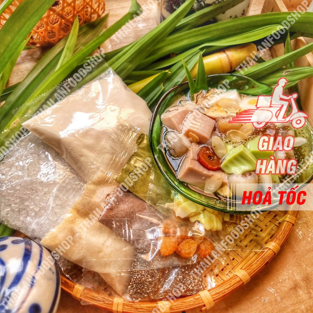Set Chè Khúc Bạch Đầy Đủ Nguyên Liệu Nấu 12 - 15 Chén - Set Tự Nấu