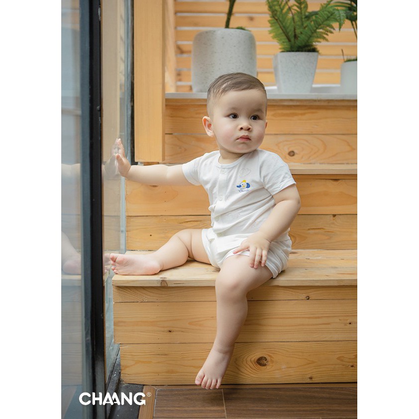 🌸Mẫu 2021🌸 Bộ quần áo tay ngắn mùa hè bé trai/bé gái babydoll CHAANG summer cotton bambom 2021