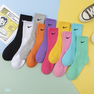 Vớ cotton màu sắc ngọt ngào phong cách thể thao năng động cho nam nữ